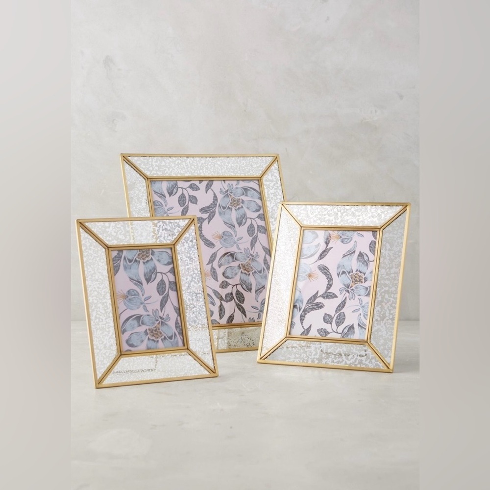 Anthropologie Mercury Glass Frames NWT Set of 2 4x6 5x7